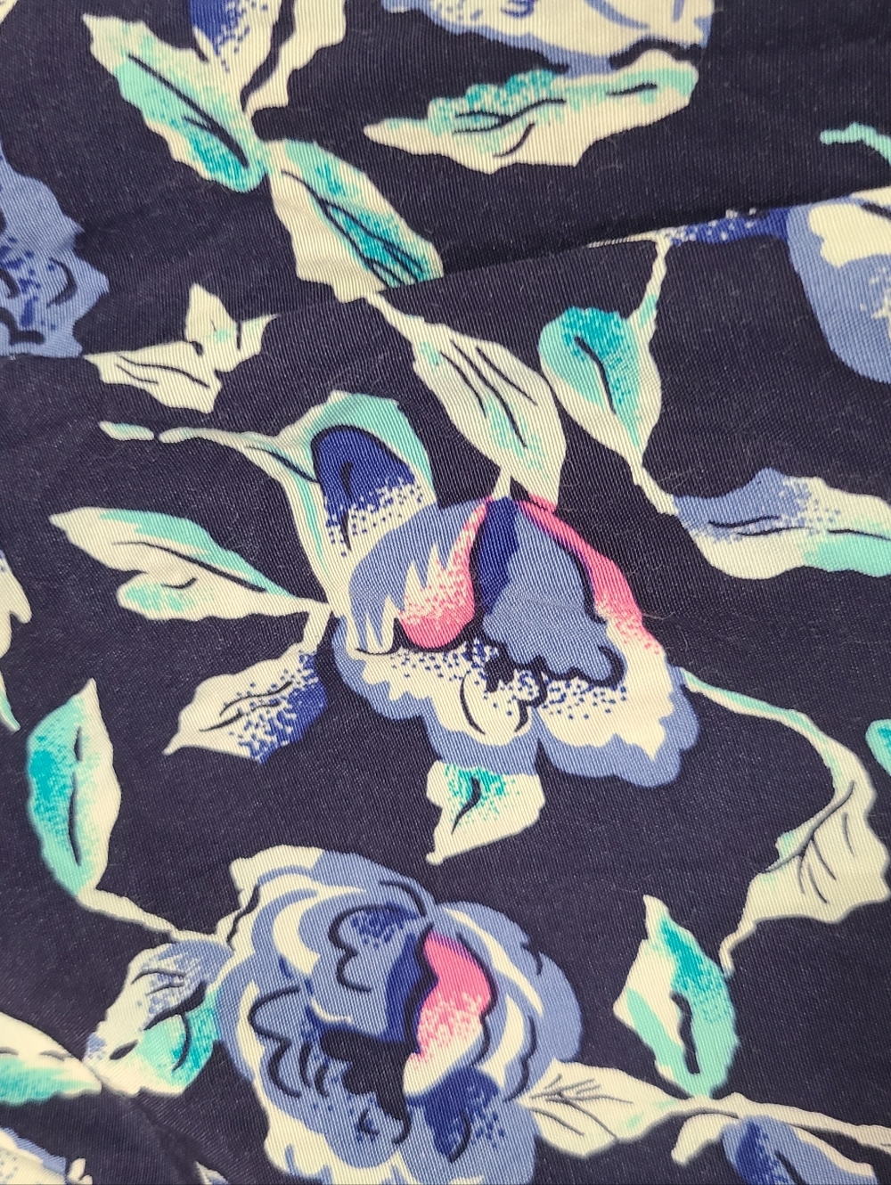 Vintage  Navy Floral Button-Front‎ Romper - Picture 6 of 9